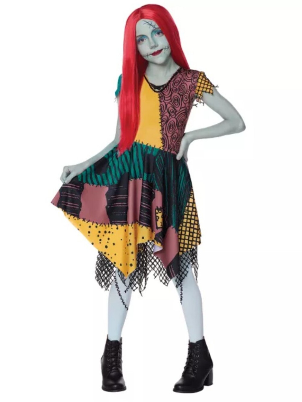 Disney The Nightmare Before Christmas Sally Patchwork Dress Costume Kids Medium